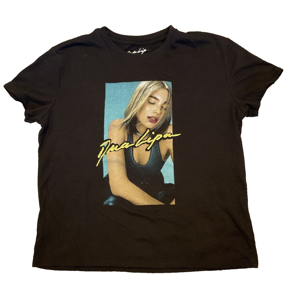 Dua Lipa Black T Shirt Womens Band Tee Size S